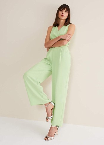 Phase Eight Lissia Wide Leg Jumpsuit Green USA | 2796803-PC